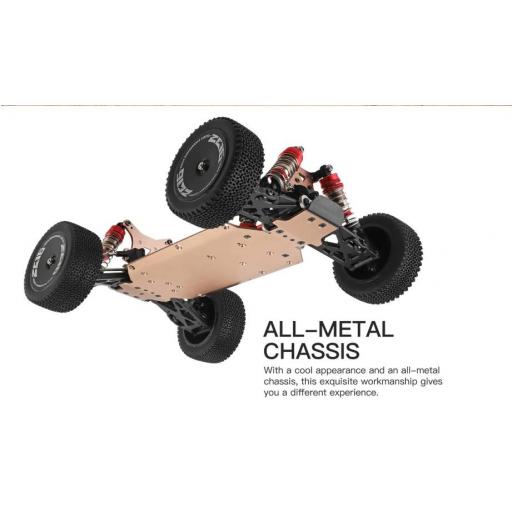 Coche RC Eléctrico 1/14 4WD WLtoys 144001 RTR – 60km/h Chasis Aluminio – Ideal Jóvenes y Adultos [3]