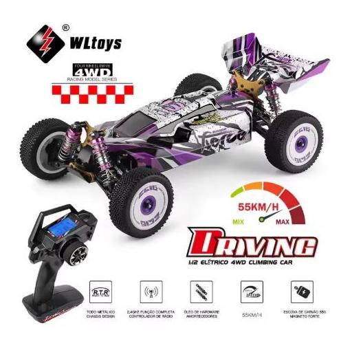 Coche RC Eléctrico 1/12 4WD WLtoys 124019 RTR – 75 km/h Brushless [0]