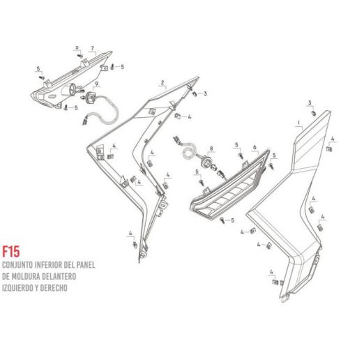 F15 Panel inferior moldura delantero [0]