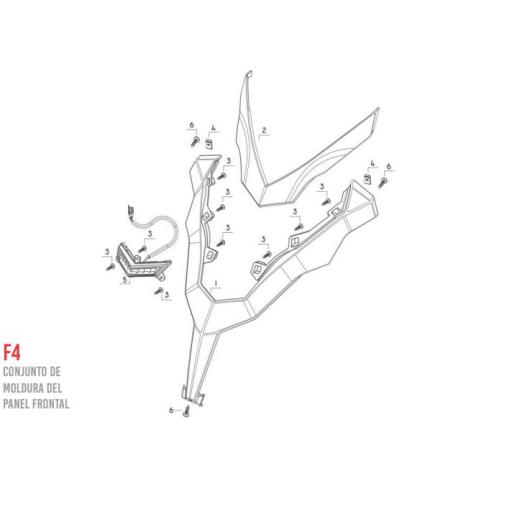 F4 Conjunto moldura panel frontal [0]