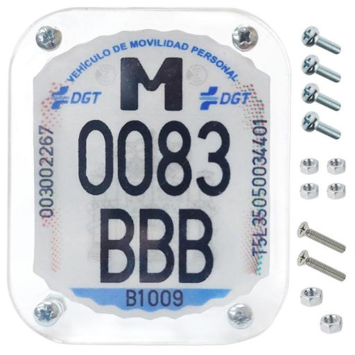 Portamatrículas Patinete Eléctrico VMP Universal - Sistema Seguro con Tornillería Anti Robo  [0]