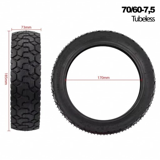 Neumático 70/60-7,5 para Ninebot ZT3 Pro Tubeless [1]