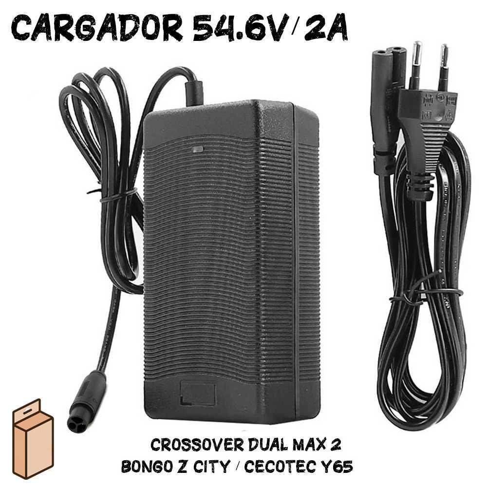 Cargador 54.6V-2A Compatible Smartgyro Crossover Dual Max 2 / Bongo Z City / Mountain / Cecotec Y65