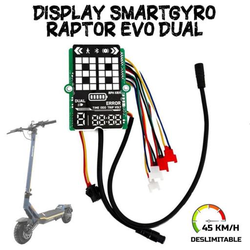Display Smartgyro Raptor EVO DUAL Deslimitable 45km/h [0]