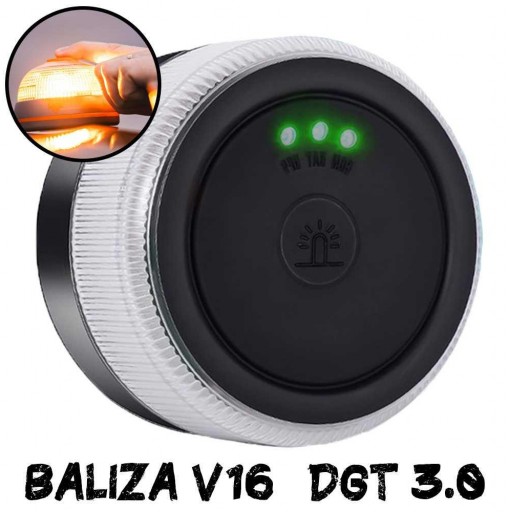 Baliza V16 | 2ª GENERACION Geolocalización DGT 3.0 | Luz Emergencia Coche Homologado DGT |SIM y Datos Pagados hasta 2038 [0]