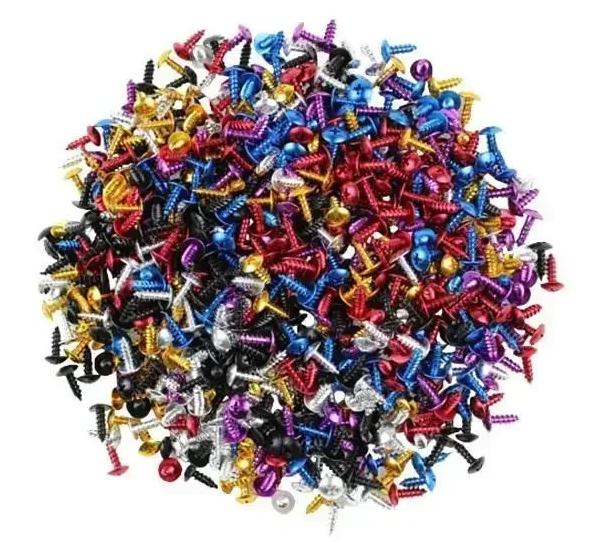 Tornillo de aluminio, M5x16 para motocicleta color colorido