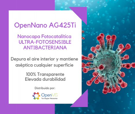OpenNANO AG425Ti Nanocapa fotocatalítica descontaminante y antibacteriana , 1 LITRO