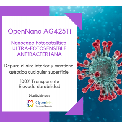 OpenNANO AG425Ti Nanocapa fotocatalítica descontaminante y antibacteriana , 1 LITRO [0]