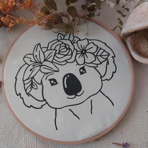 bastidor koala floral [0]