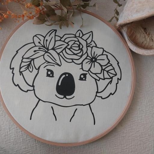 bastidor koala floral [1]