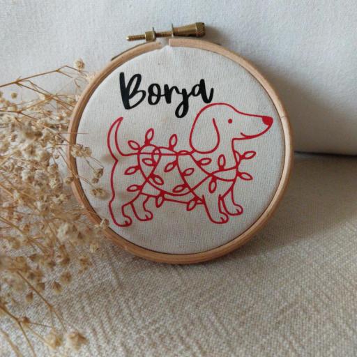 bastidor bola navidad teckel