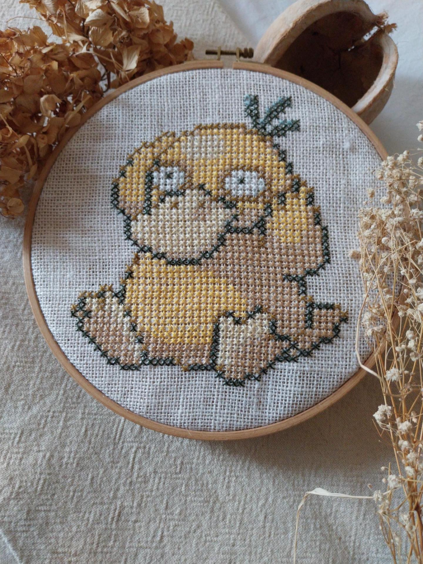 bastidor psyduck punto de cruz