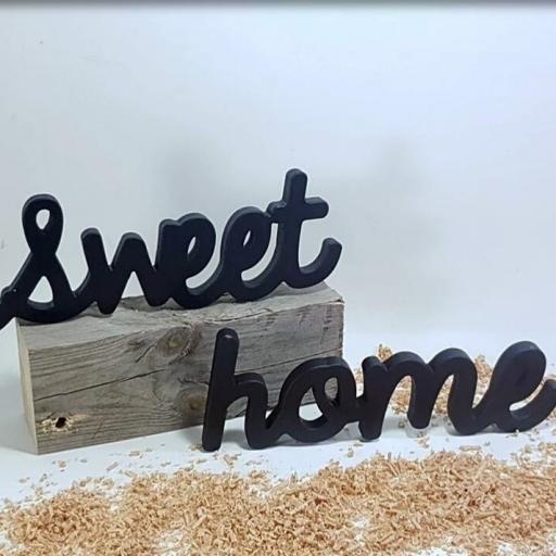 letras decorativas "sweet home"