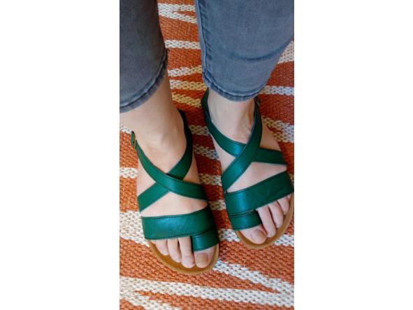 GENOVA VERDE, sandalias para mujer, sandalias veganas, eco-friendly, sin productos de origen animal, moda vegana, zapatos sostenibles, calzado ético. [1]