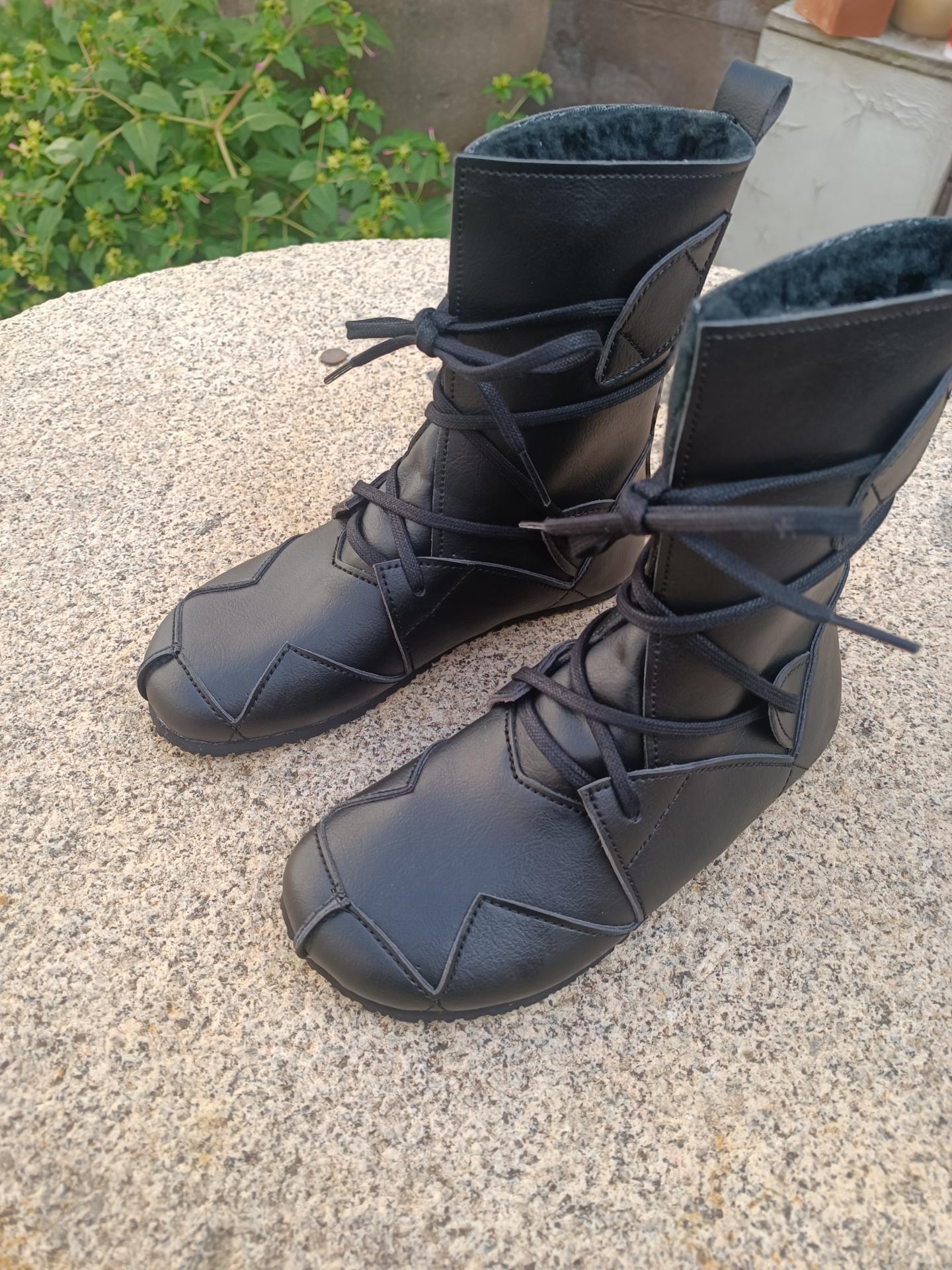 Zapatos Barefoot Lofina 2341 negro de piel ecológica