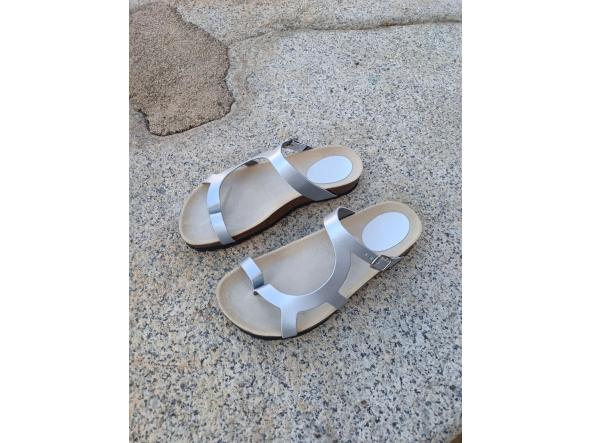 LUNA COLOR PLATA, sandalias para mujer, sandalias veganas, eco-friendly, sin productos de origen animal, moda vegana, zapatos sostenibles, calzado ético