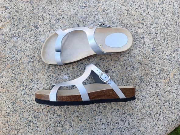 LUNA COLOR PLATA, sandalias para mujer, sandalias veganas, eco-friendly, sin productos de origen animal, moda vegana, zapatos sostenibles, calzado ético [1]