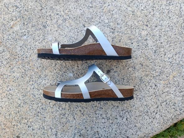 LUNA COLOR PLATA, sandalias para mujer, sandalias veganas, eco-friendly, sin productos de origen animal, moda vegana, zapatos sostenibles, calzado ético [2]