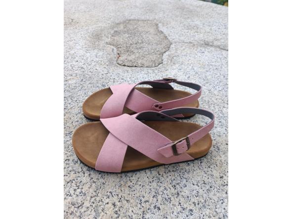 MÉXICO ROSA, SISTEMA BIOFLEX, PLANTA ANATOMICA Y SUELA VIBRAM Edera, sandalias veganas, calzado vegano.