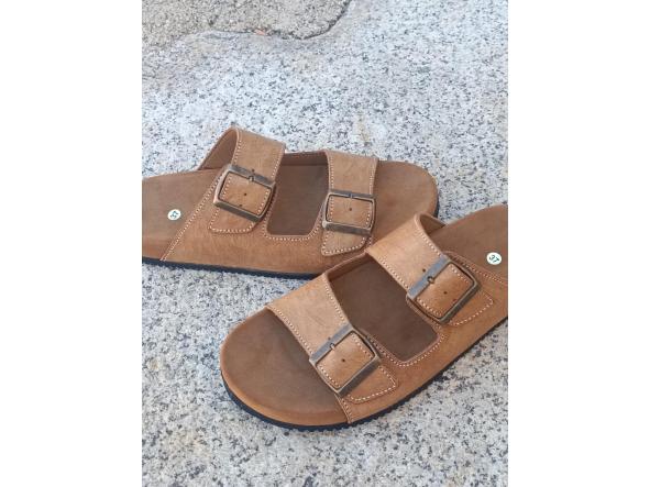 VICTORIA, COLOR ARENA, SISTEMA BIOFLEX, PLANTA ANATOMICA Y SUELA VIBRAM Edera, sandalias veganas, calzado vegano. [1]