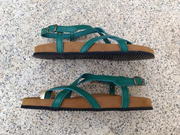 MODELO DE EDICIÓN LIMITADA: VALLE VERDE- SISTEMA BIOFLEX, PLANTA ANATOMICA Y SUELA VIBRAM Edera -, sandalias veganas, calzado vegano. [2]