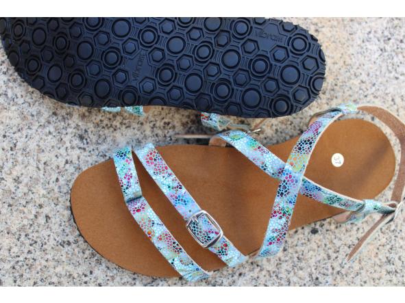BAREFOOT ONNA color AURORA MARINA, sandalias para mujer y hombre, calzado descalzo, sandalias veganas, eco-friendly, barefoot. [2]