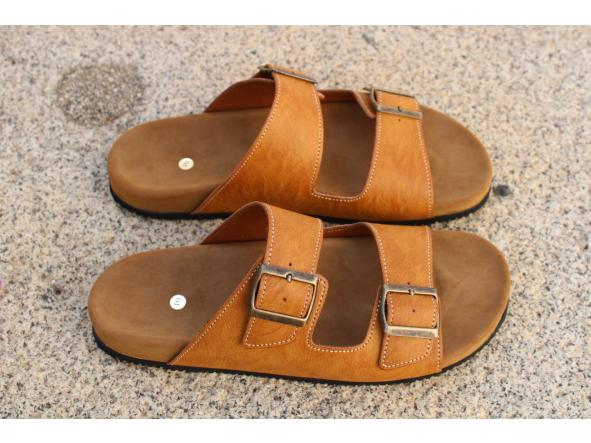 VICTORIA, COLOR TOSTADO, SISTEMA BIOFLEX, PLANTA ANATOMICA Y SUELA VIBRAM Edera, sandalias veganas, calzado vegano.