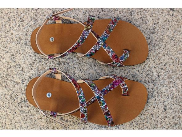 BAREFOOT HECTOR color estampado floral, sandalias para mujer y hombre, calzado descalzo, sandalias veganas, eco-friendly, barefoot.