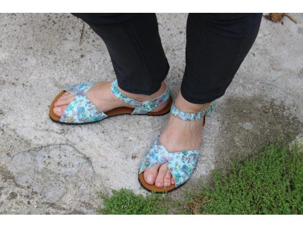 BAREFOOT AGUILAR color AURORA MARINA, sandalias para mujer y hombre, calzado descalzo, sandalias veganas, eco-friendly, barefoot.
