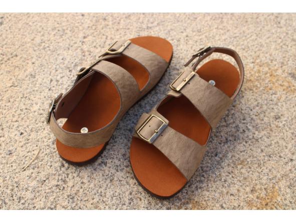 BAREFOOT TRANSICION CHAD color taupe envejecido, con suela "LISK" MARRON de VIBRAM transición 10mm [3]