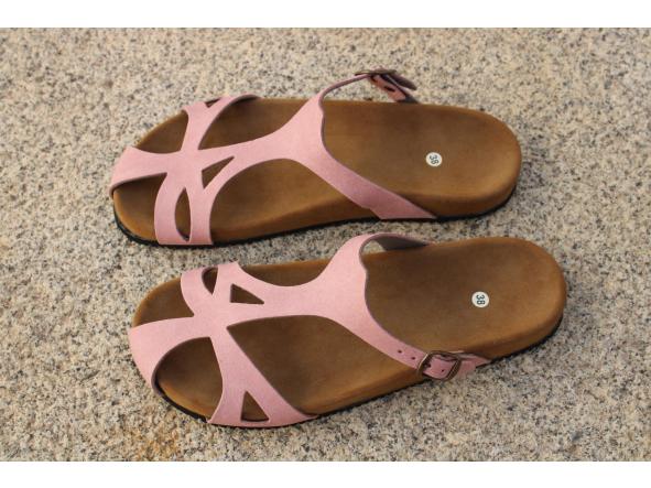 MODELO W26 , COLOR ROSA, SISTEMA BIOFLEX, PLANTA ANATOMICA Y SUELA VIBRAM Edera, sandalias veganas, calzado vegano. [1]