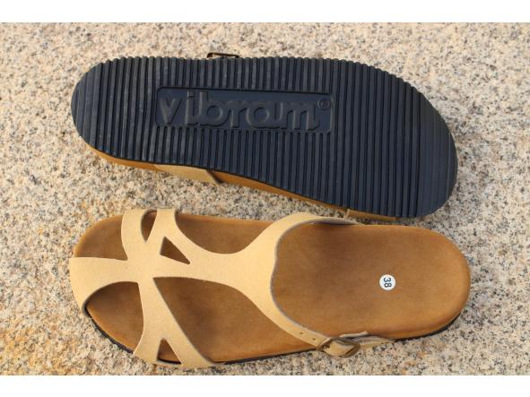 MODELO W26 , COLOR Sahara, SISTEMA BIOFLEX, PLANTA ANATOMICA Y SUELA VIBRAM Edera, sandalias veganas, calzado vegano. [2]