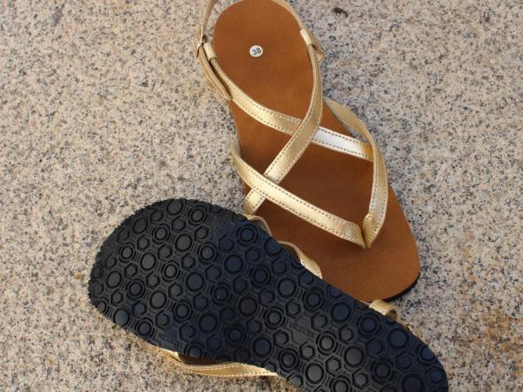 BAREFOOT HUIDOBRO color oro 26, sandalias para mujer y hombre, calzado descalzo, sandalias veganas, eco-friendly, barefoot. [3]