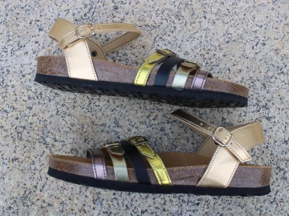 GRANADA COMBI ORO, sandalias para mujer, sandalias veganas, eco-friendly, sin productos de origen animal, moda vegana, zapatos sostenibles, calzado ético. [3]