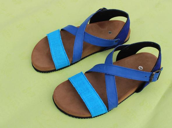 MODELO DE EDICIÓN LIMITADA: NIZA COMBI BLUE- SIistema Bioflex, PLANTA ANATOMICA Y SUELA VIBRAM Edera -, sandalias veganas, calzado vegano. [3]