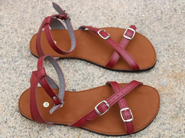 BAREFOOT CAROL, COLOR ROJO, sandalias para mujer y hombre, calzado descalzo, sandalias veganas, eco-friendly, barefoot. [1]