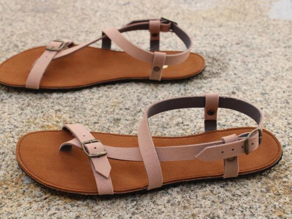 BAREFOOT REBECA, color DUSTY ROSE.  suela PÙNTOS [2]