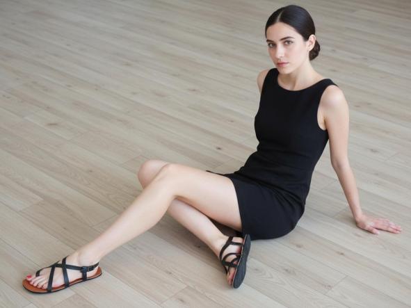 BAREFOOT HECTOR color negro, sandalias para mujer y hombre, calzado descalzo, sandalias veganas, eco-friendly, barefoot. Plantilla oscura [2]