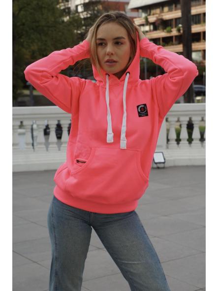 Sudadera flúor capucha mujer [0]