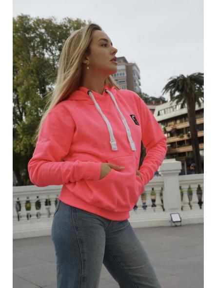 Sudadera flúor capucha mujer [2]