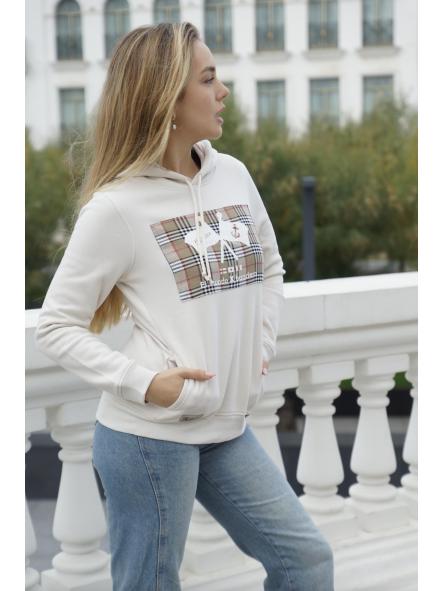 Sudadera de capucha de mujer El mundo X bandera [1]