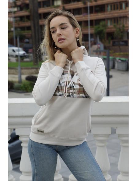 Sudadera de capucha de mujer El mundo X bandera