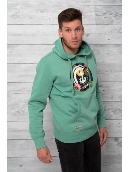 Sudadera con capucha unisex color verde No pierdas el Norte [2]