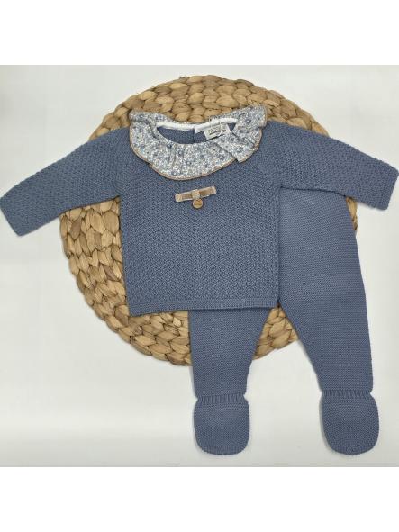Conjunto bebé polaina Blue Brime de Pangasa.