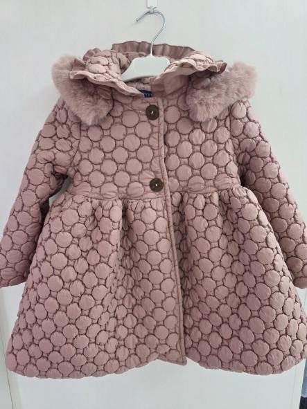 Abrigo niña Rosa empolvado Basmarti.