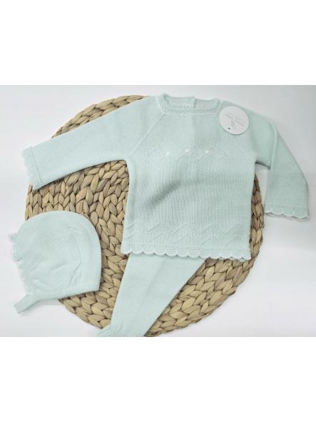 Conjunto 3 piezas polaina verde agua  de Gory bebé. [0]