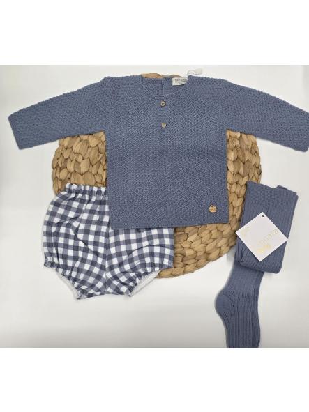 Conjunto bebé ranita Blue Brume  en granate de Pangasa.