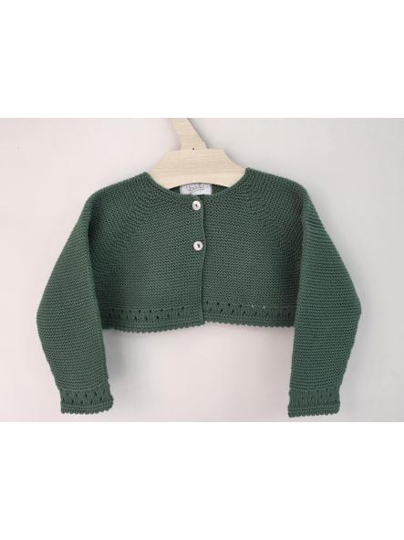 Chaqueta de  bebé punto bobo de Yoedu.