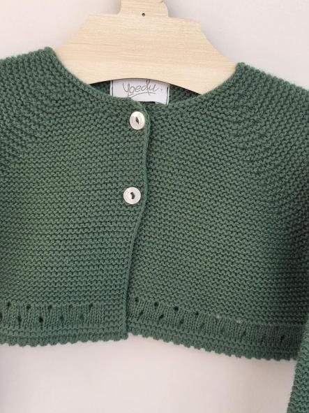 Chaqueta de  bebé punto bobo de Yoedu. [1]