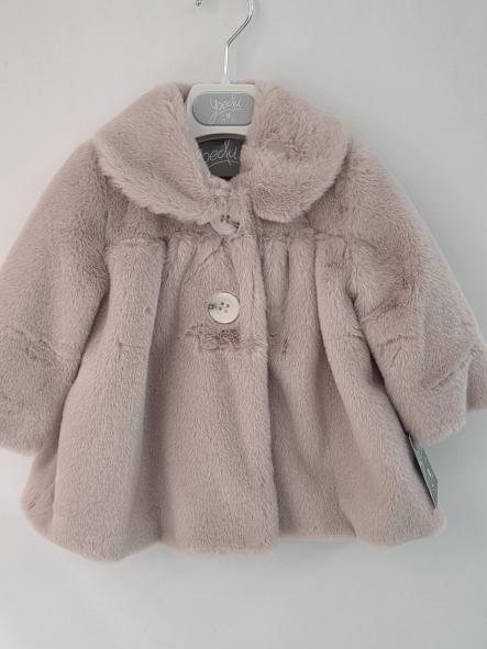 Abrigo Rosa Empolvado de bebé "Pelo" de Yoedu.